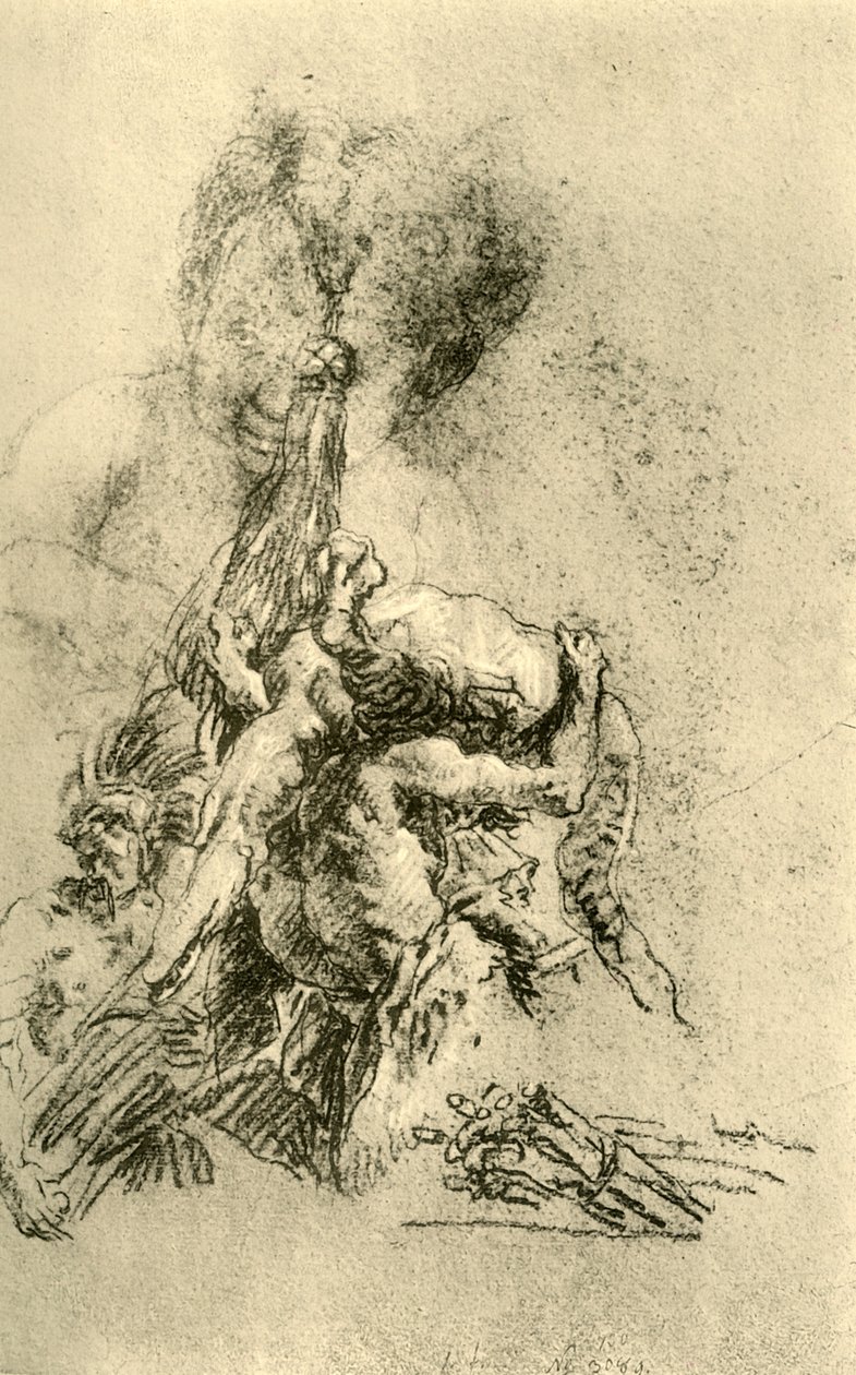 Man med en krokodil på ryggen, 1752-1753, 1928 av Giovanni Battista Tiepolo