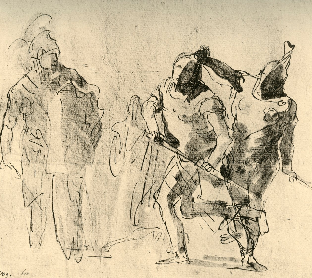 Minerva kontrollerar Achilles vrede, c1757, 1928 av Giovanni Battista Tiepolo