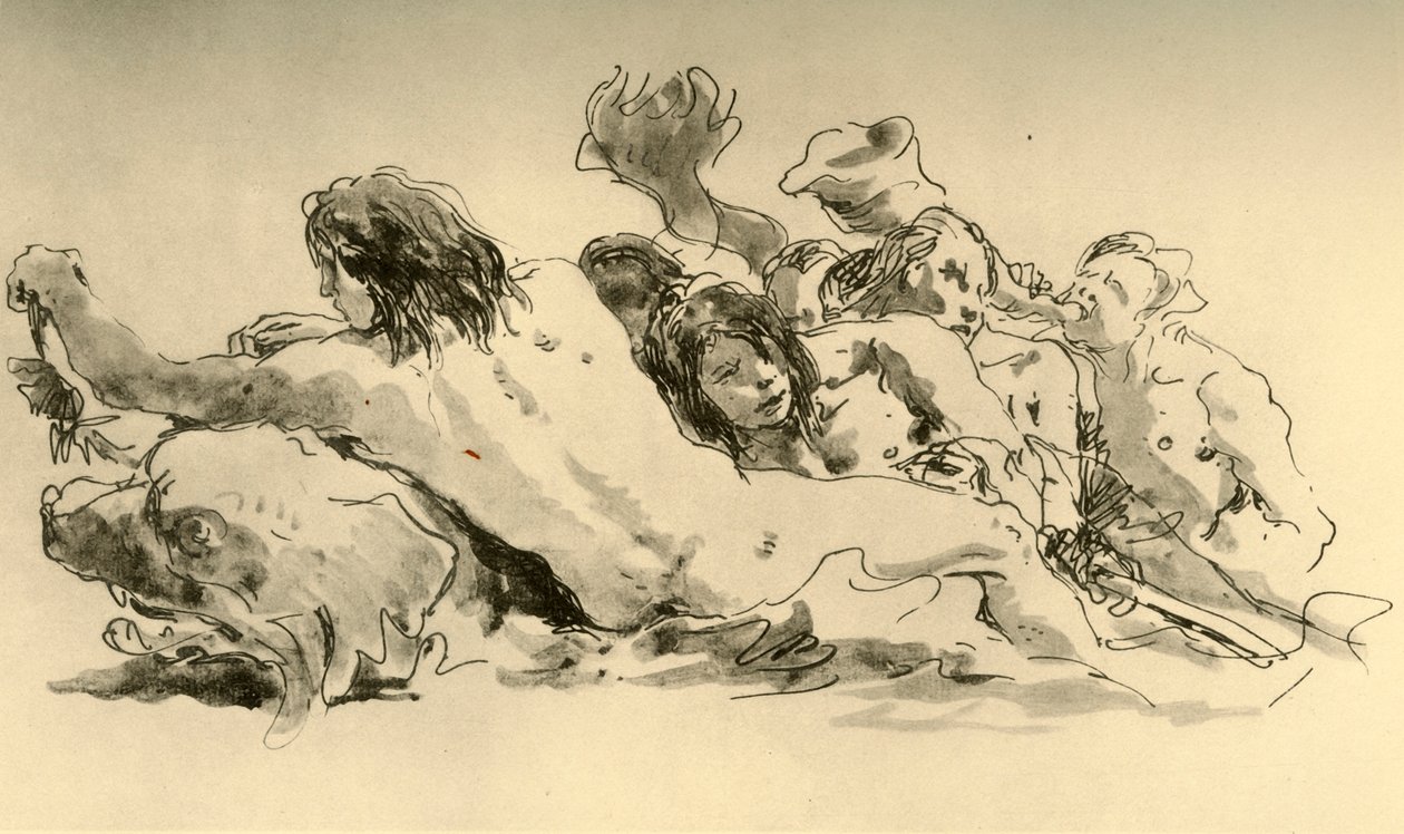 Nereids och Triton, c1753-1762, 1928 av Giovanni Battista Tiepolo