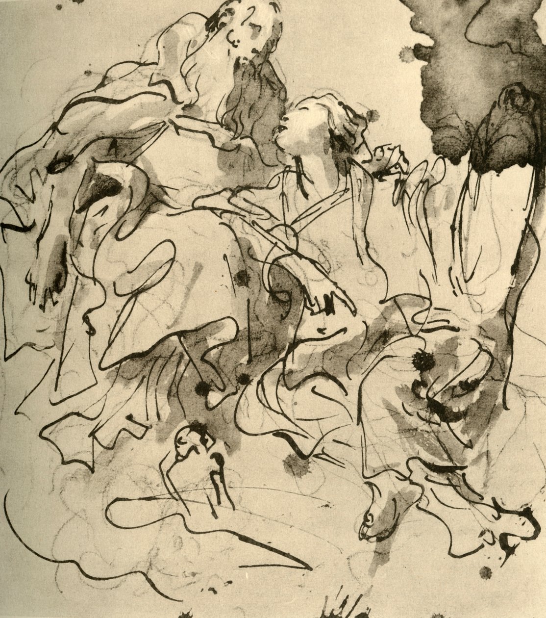 Gammal man och ung kvinna, 1761, 1928 av Giovanni Battista Tiepolo