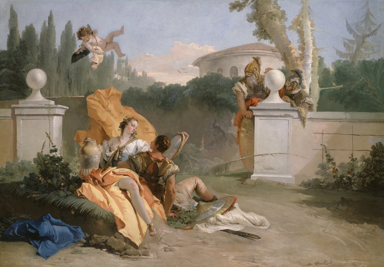 Rinaldo och Armida i hennes trädgård, 1742-45 av Giovanni Battista Tiepolo