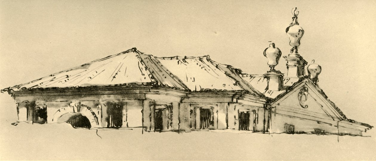 Takvåning i en villa, 1757, 1928 av Giovanni Battista Tiepolo