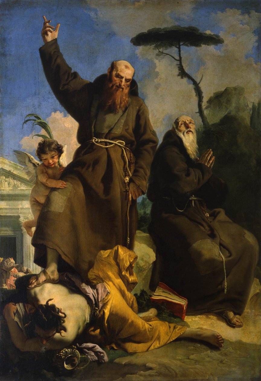 Sankt Fidelis av Sigmaringen och Sankt Josef av Leonessa av Giovanni Battista Tiepolo