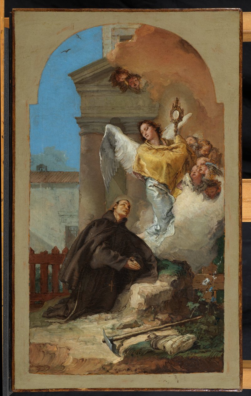 Saint Paschal Baylons nattvardsvision, 1767 av Giovanni Battista Tiepolo