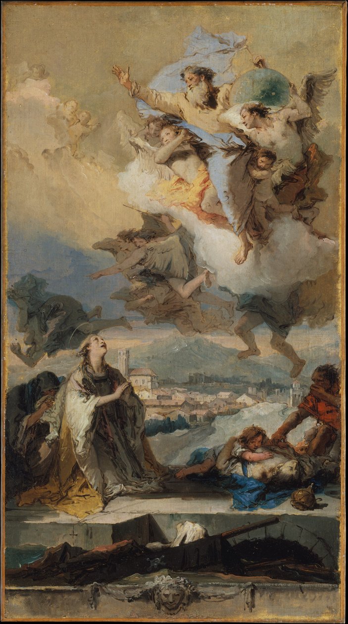 Sankta Tekla ber för de pestdrabbade av Giovanni Battista Tiepolo