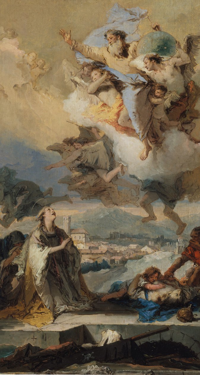 Saint Thecla ber för den pestdrabbade, 1758-59. av Giovanni Battista Tiepolo