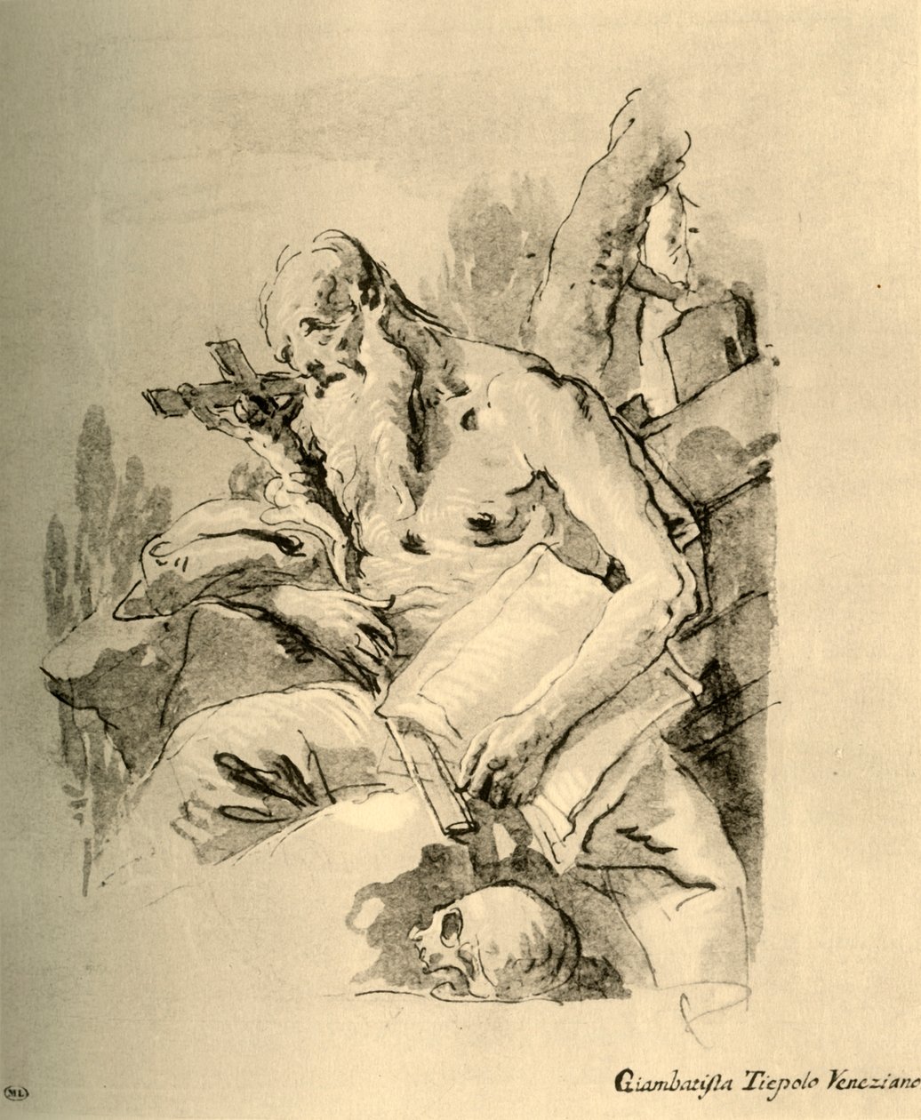 St. Hieronymus, mitten av 1700-talet, 1928 av Giovanni Battista Tiepolo