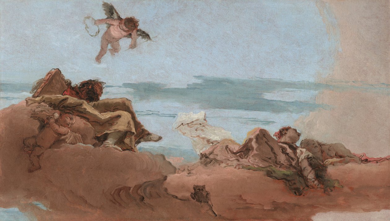 Studie till ett tak med personifikationen av Rådet av Giovanni Battista Tiepolo