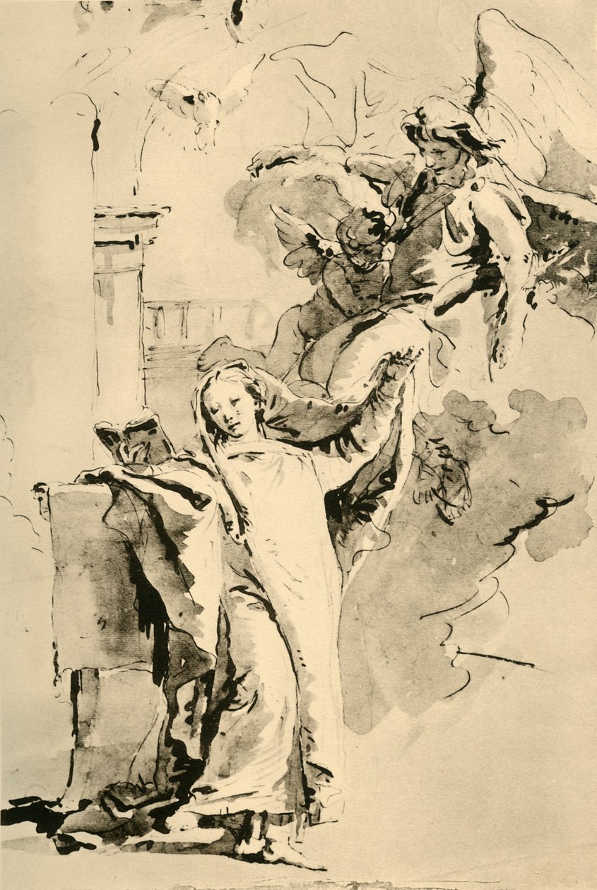 Bebådelsen, mitten av 1700-talet, 1928 av Giovanni Battista Tiepolo
