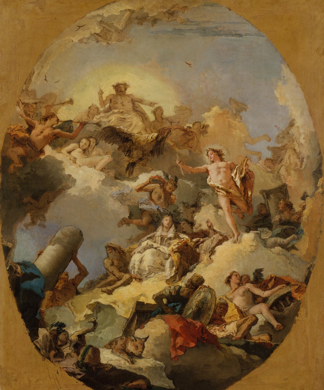 Den spanska monarkins apoteos, 1760-talet. av Giovanni Battista Tiepolo