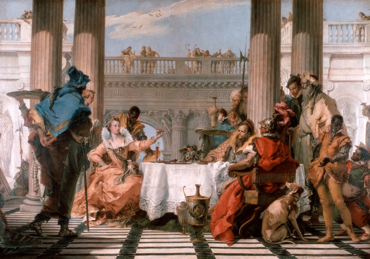 Banketten i Kleopatra, 1743-1744 av Giovanni Battista Tiepolo