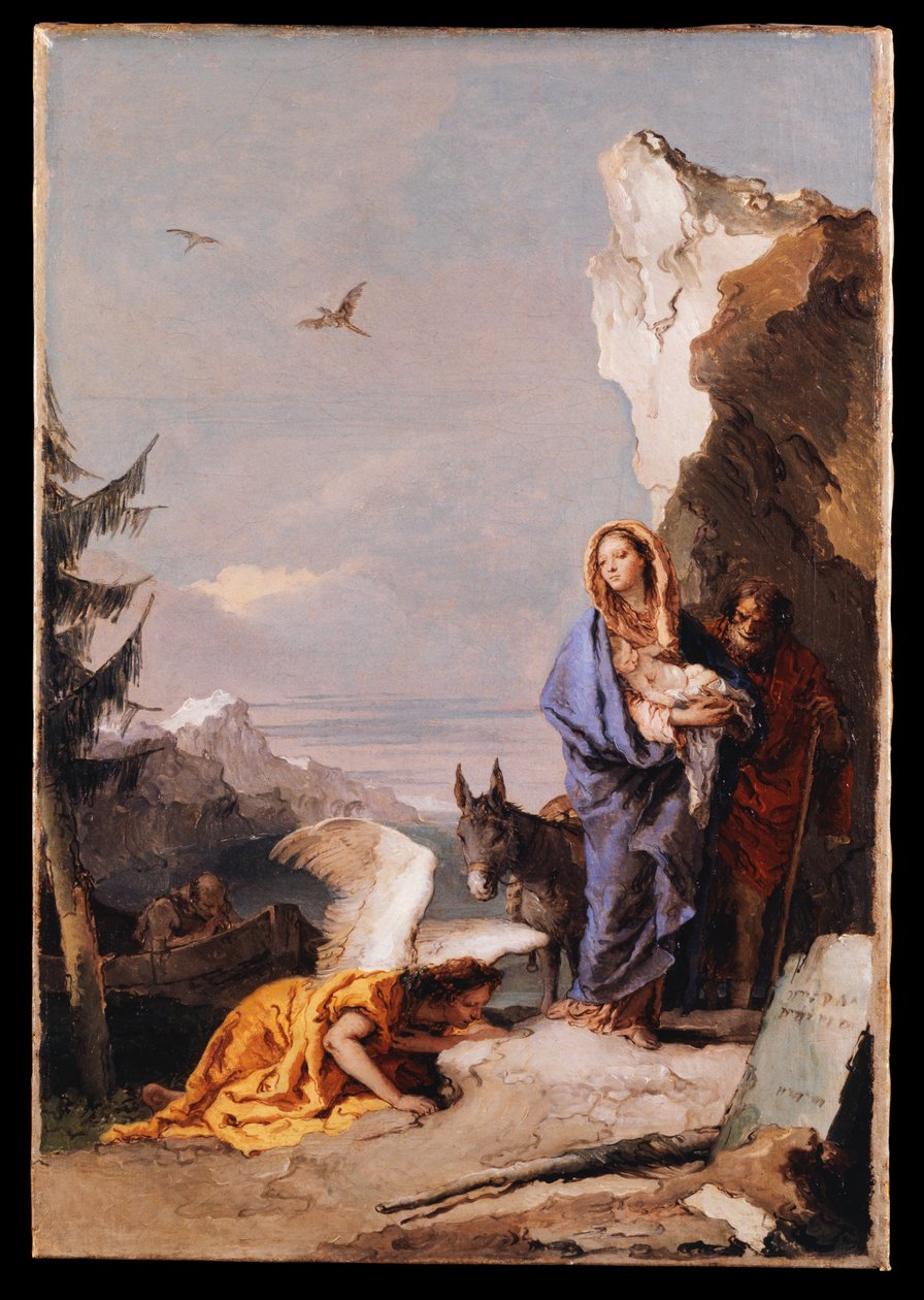 Flykten till Egypten av Giovanni Battista Tiepolo