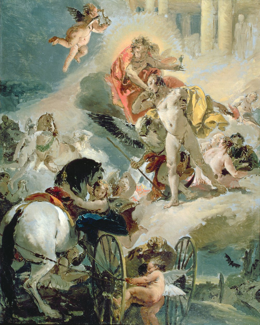 Hästar som är kopplade till solens hästar, ca 1731 av Giovanni Battista Tiepolo