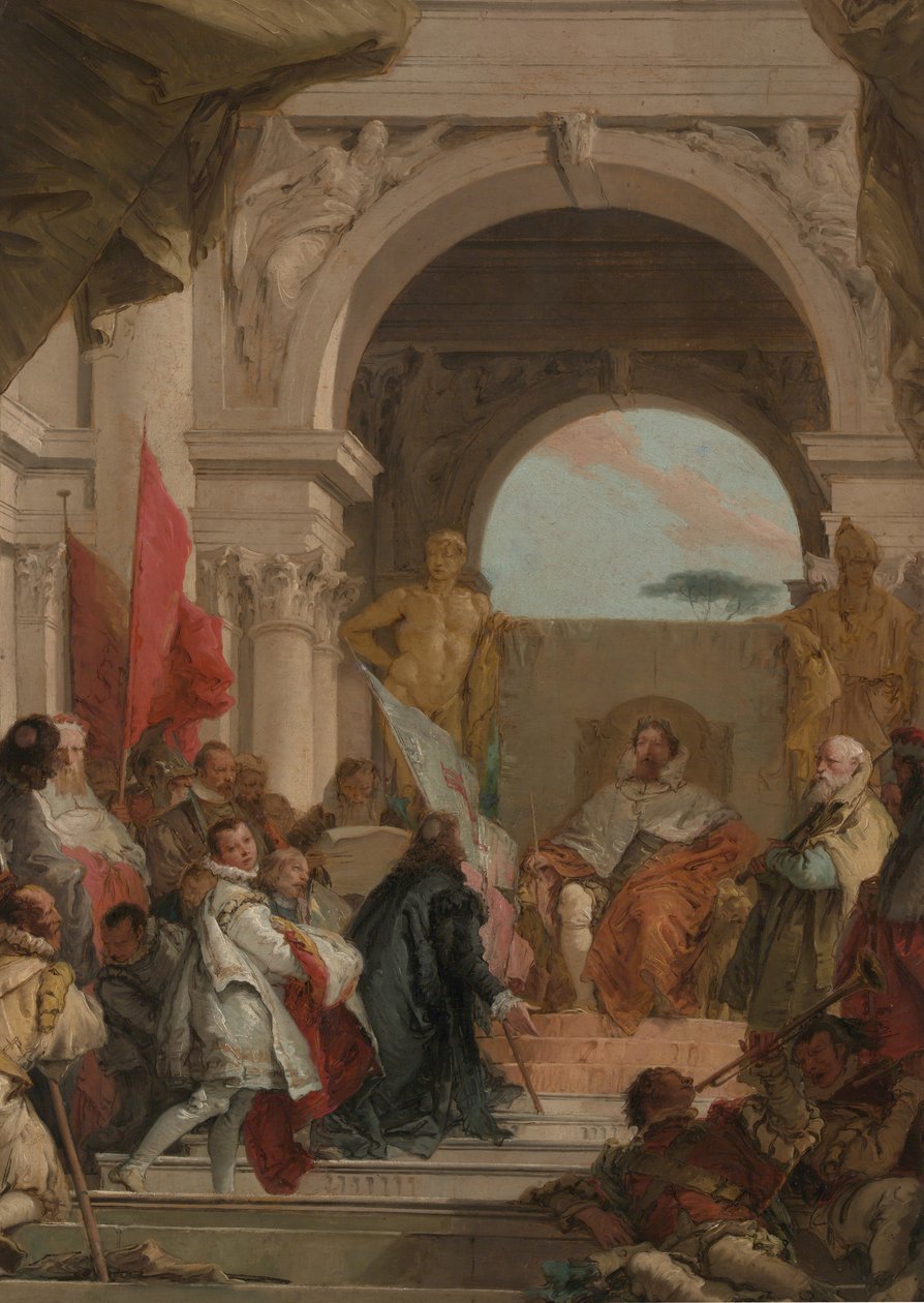 Biskop Harolds placering som hertig av Franken, ca. 1751-52. av Giovanni Battista Tiepolo