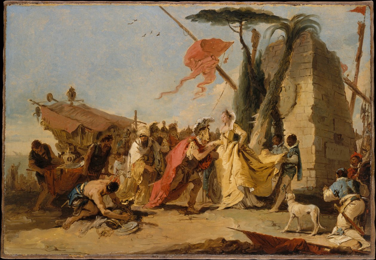 Antonius och Kleopatras möte av Giovanni Battista Tiepolo