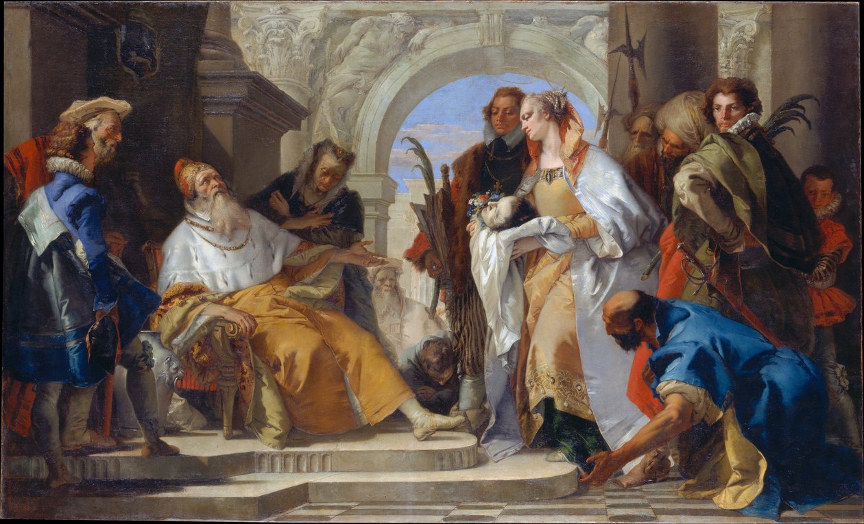 Familjen Crottas skyddshelgon av Giovanni Battista Tiepolo