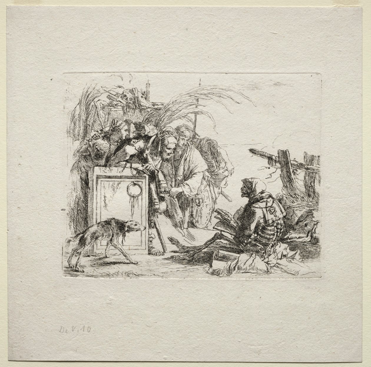 Diverse Caprices: Death Giving Audience, 1785. av Giovanni Battista Tiepolo