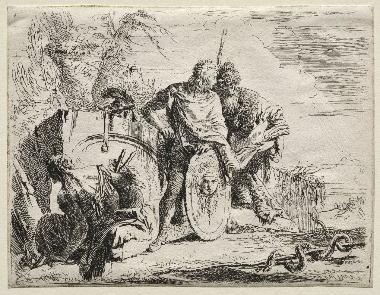 Olika Caprices: Astrologen och den unge soldaten av Giovanni Battista Tiepolo