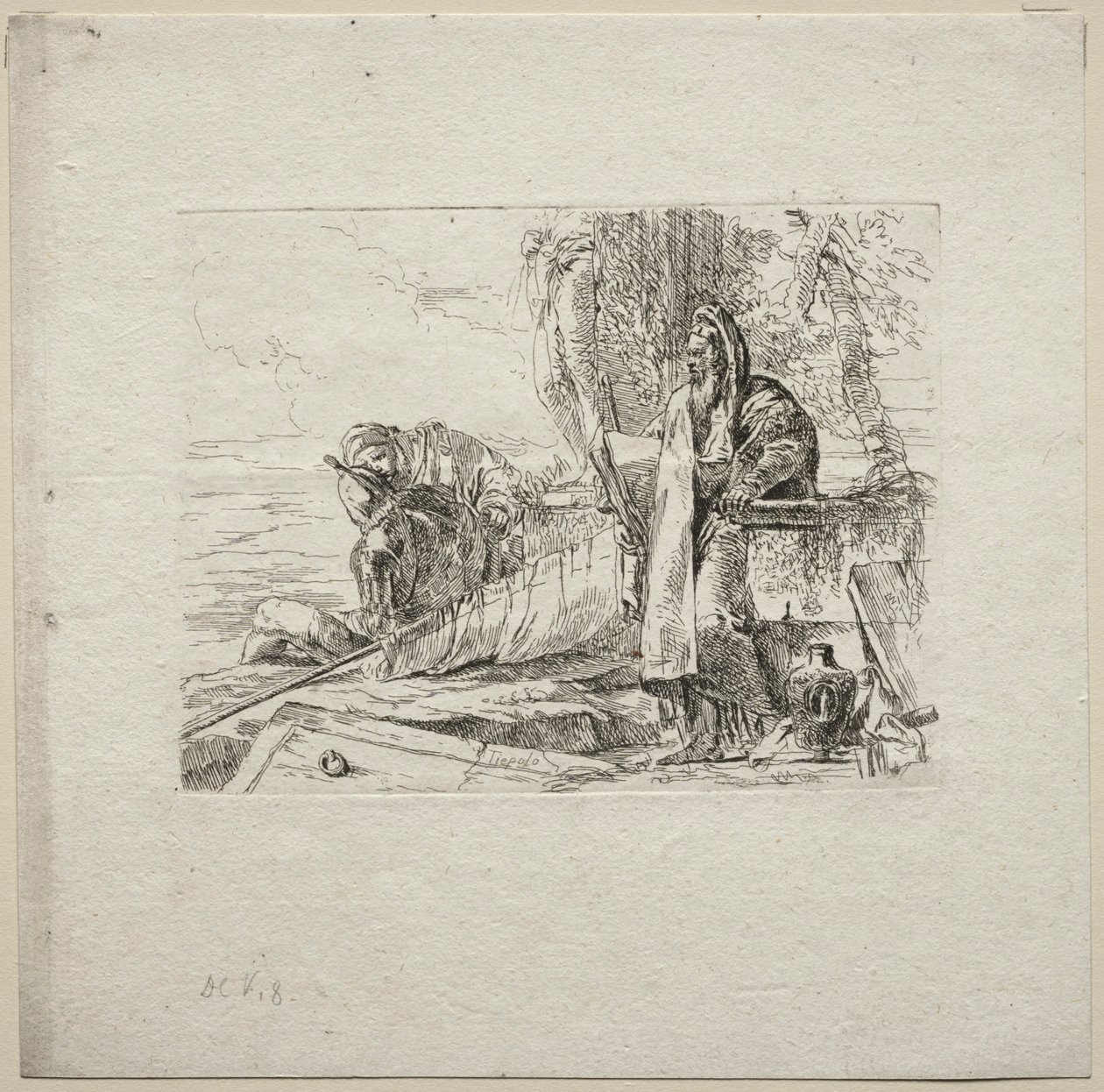 Olika Caprices: The Philosopher Standing with Book, 1785. av Giovanni Battista Tiepolo
