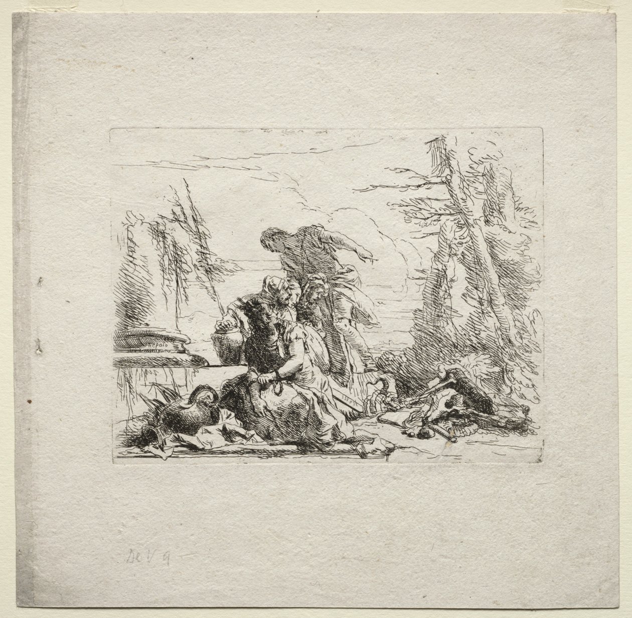 Olika Caprices: Kvinnan i handbojor av Giovanni Battista Tiepolo