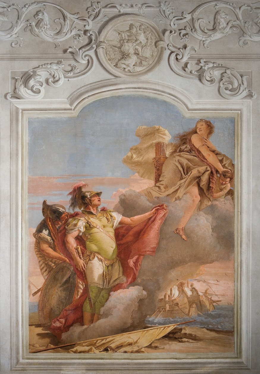 Venuss farväl till Aeneas, från Aeneidens rum i Palazzina, 1757 av Giovanni Battista Tiepolo