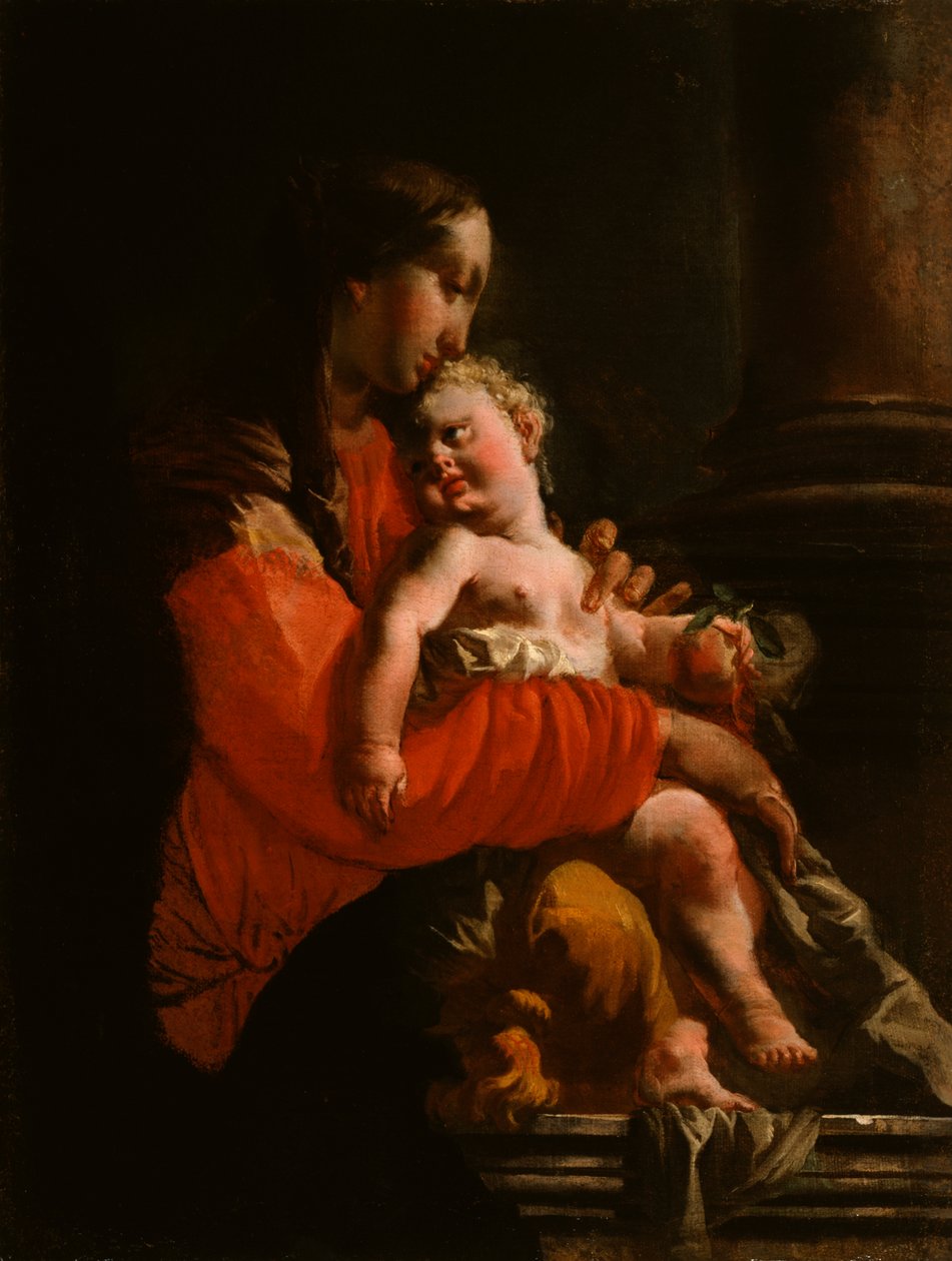 Jungfrun och barnet av Giovanni Battista Tiepolo