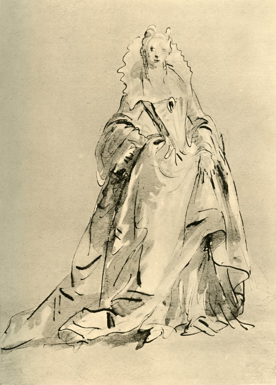 Ung dam, början av mitten av 1700-talet 1928 av Giovanni Battista Tiepolo
