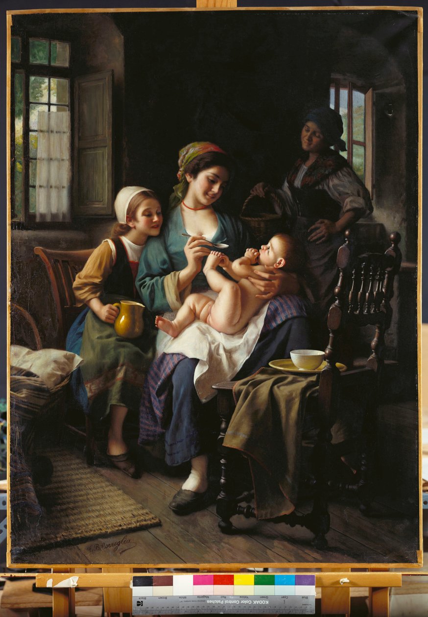 Måltid (olja på duk) av Giovanni Battista Torriglia