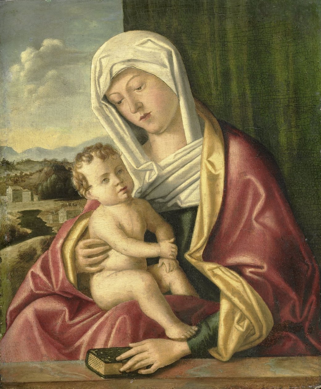 Madonna och barn av Giovanni Bellini (school of)