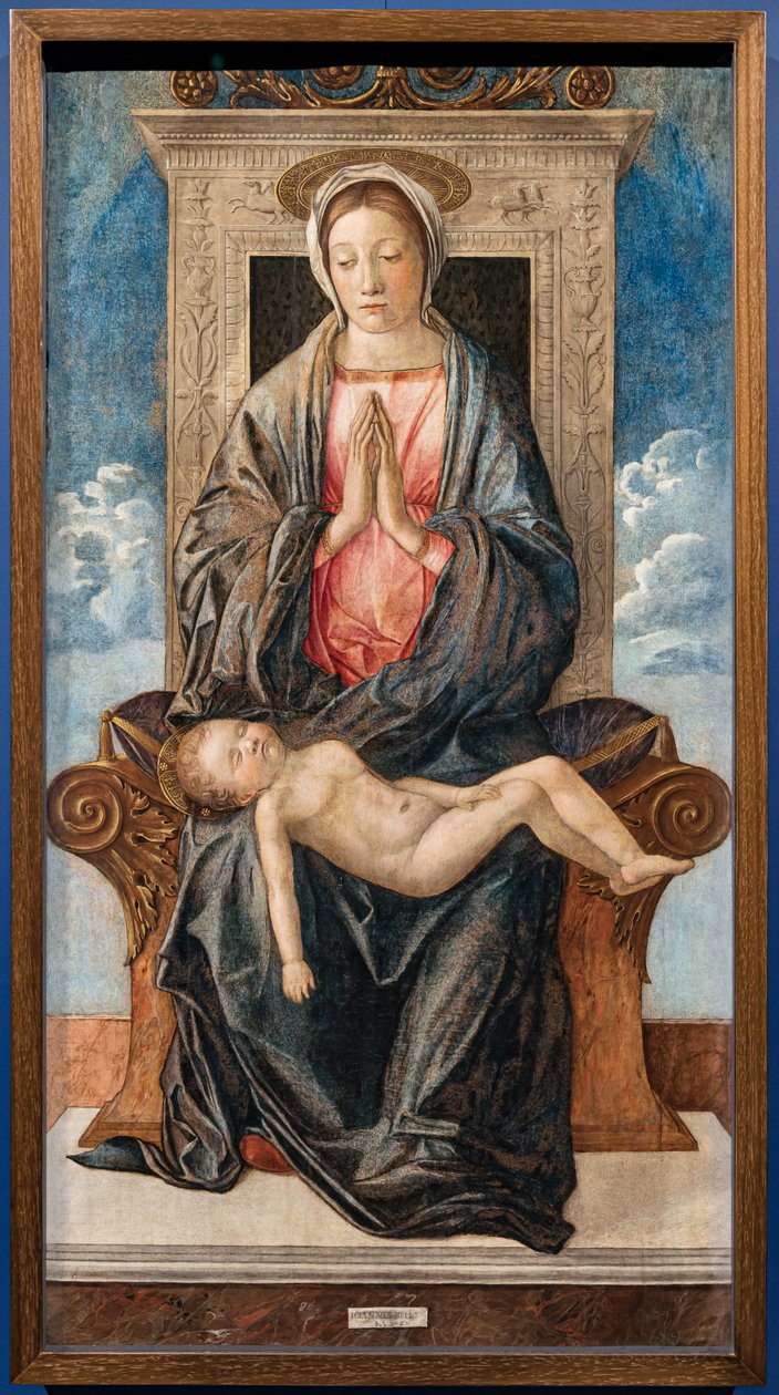 Madonna med sovande baby, av Giovanni bellini, ca 1470. av Giovanni Bellini