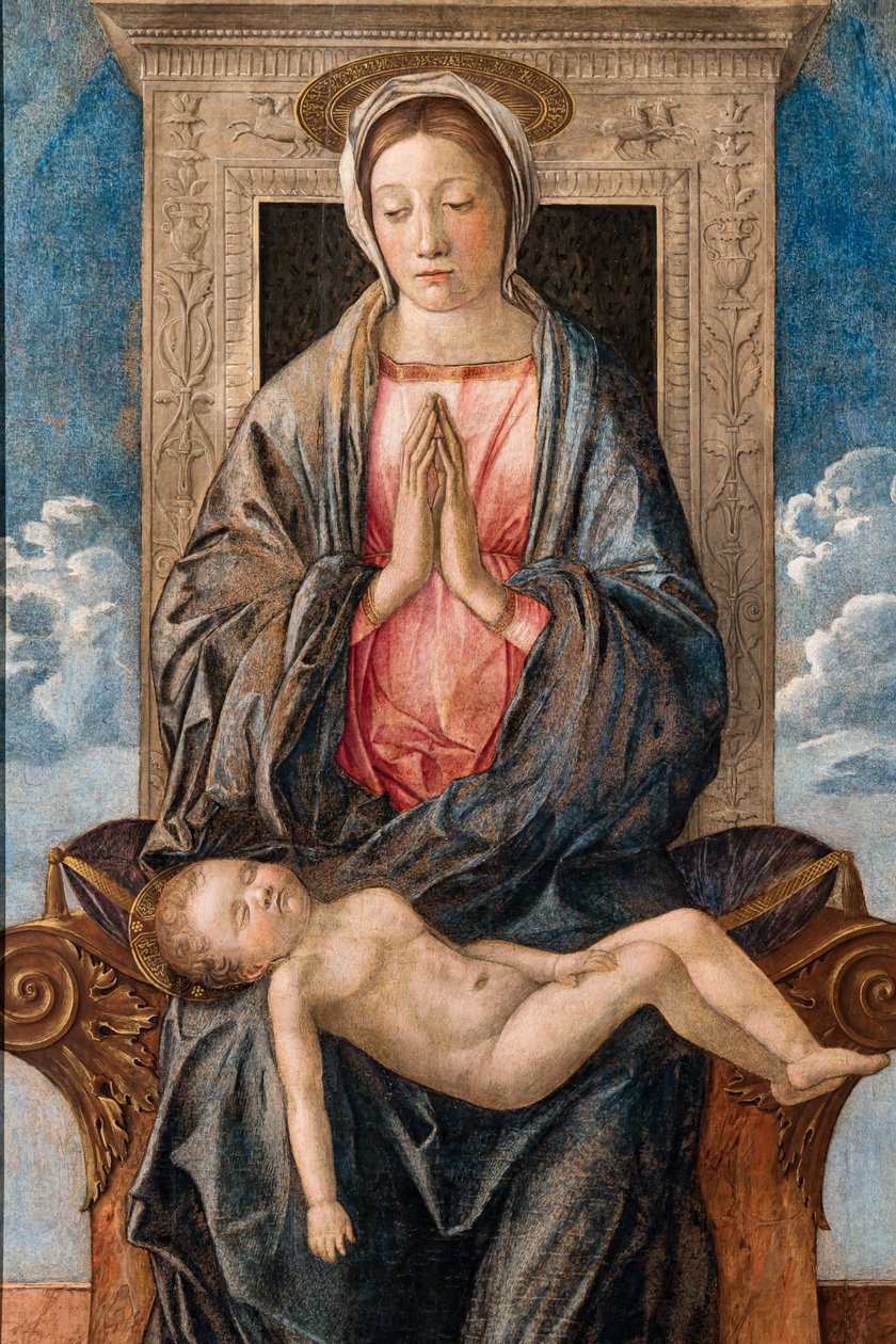 Madonna med sovande baby, av Giovanni bellini, ca 1470. av Giovanni Bellini