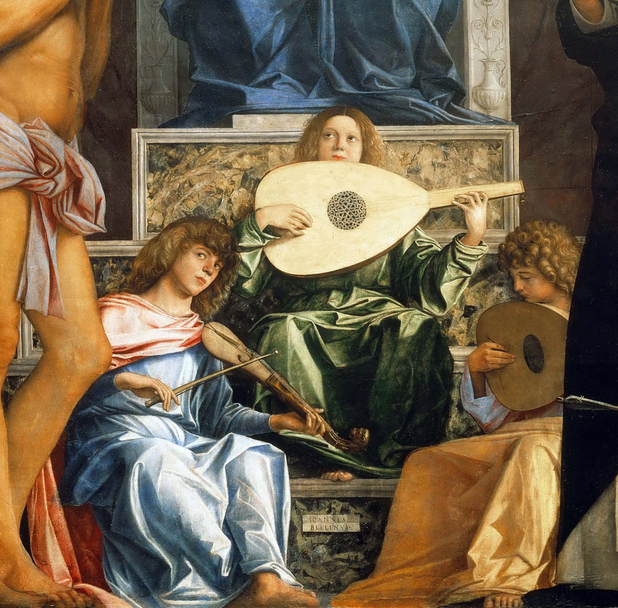 San Giobbes altartavla. Detalj, ca 1487. av Giovanni Bellini