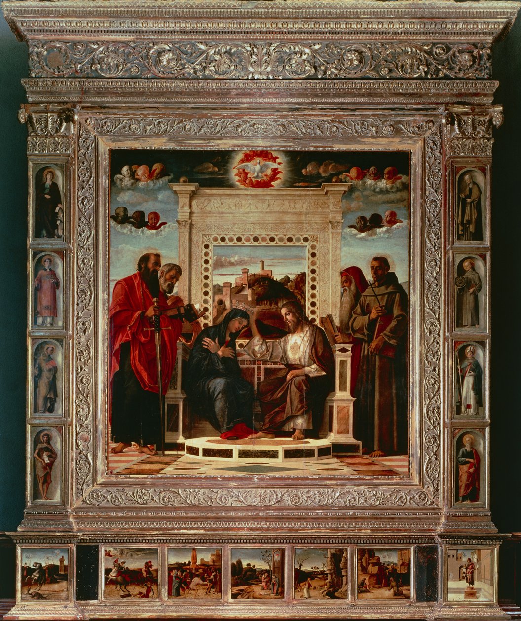 Pesaro altartavla av Giovanni Bellini (1431-36 - 1516), olja på duk, 262x240 cm, detalj, ca 1475 av Giovanni Bellini