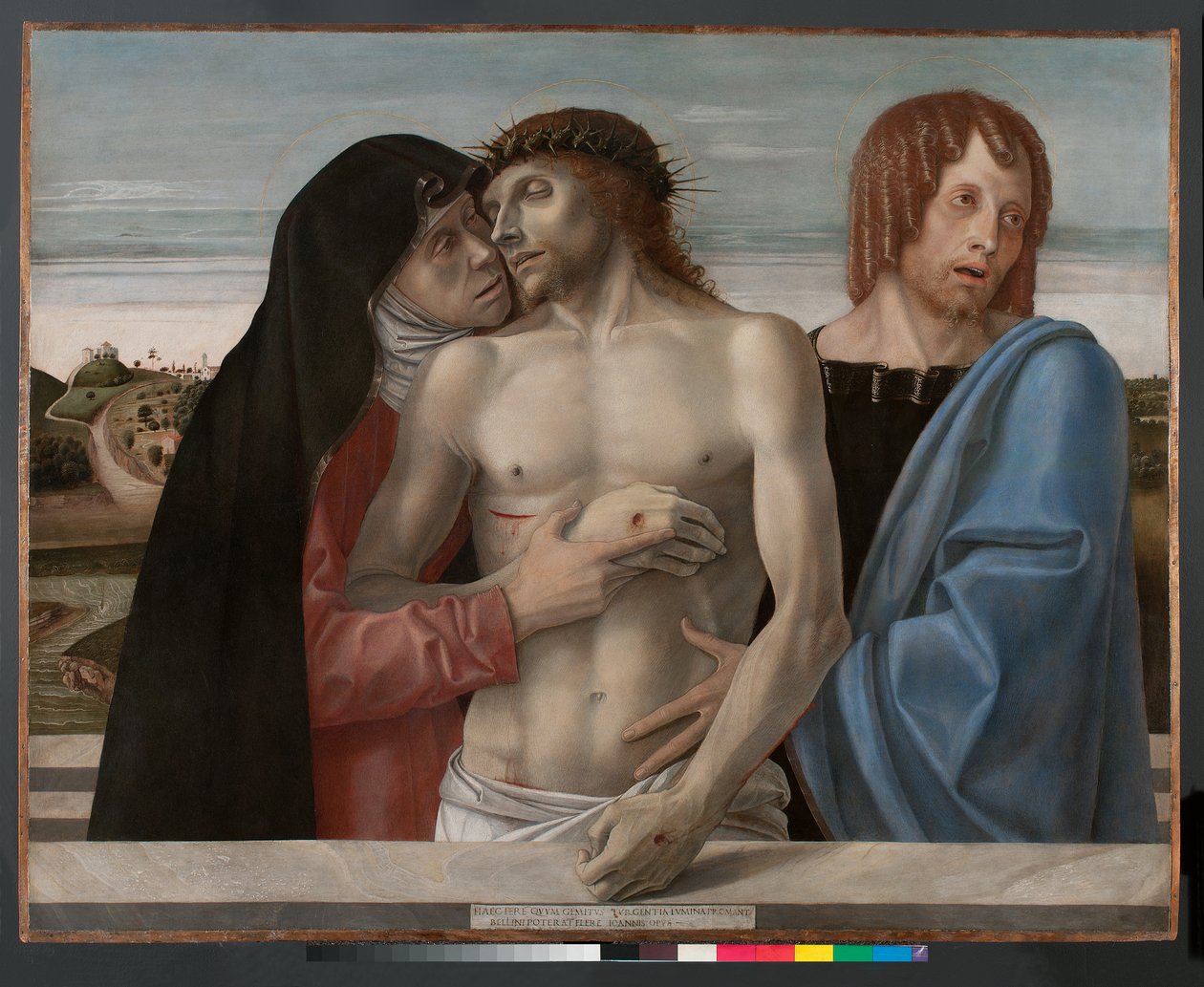 Pieta, ca 1460 (tempera på trä) av Giovanni Bellini
