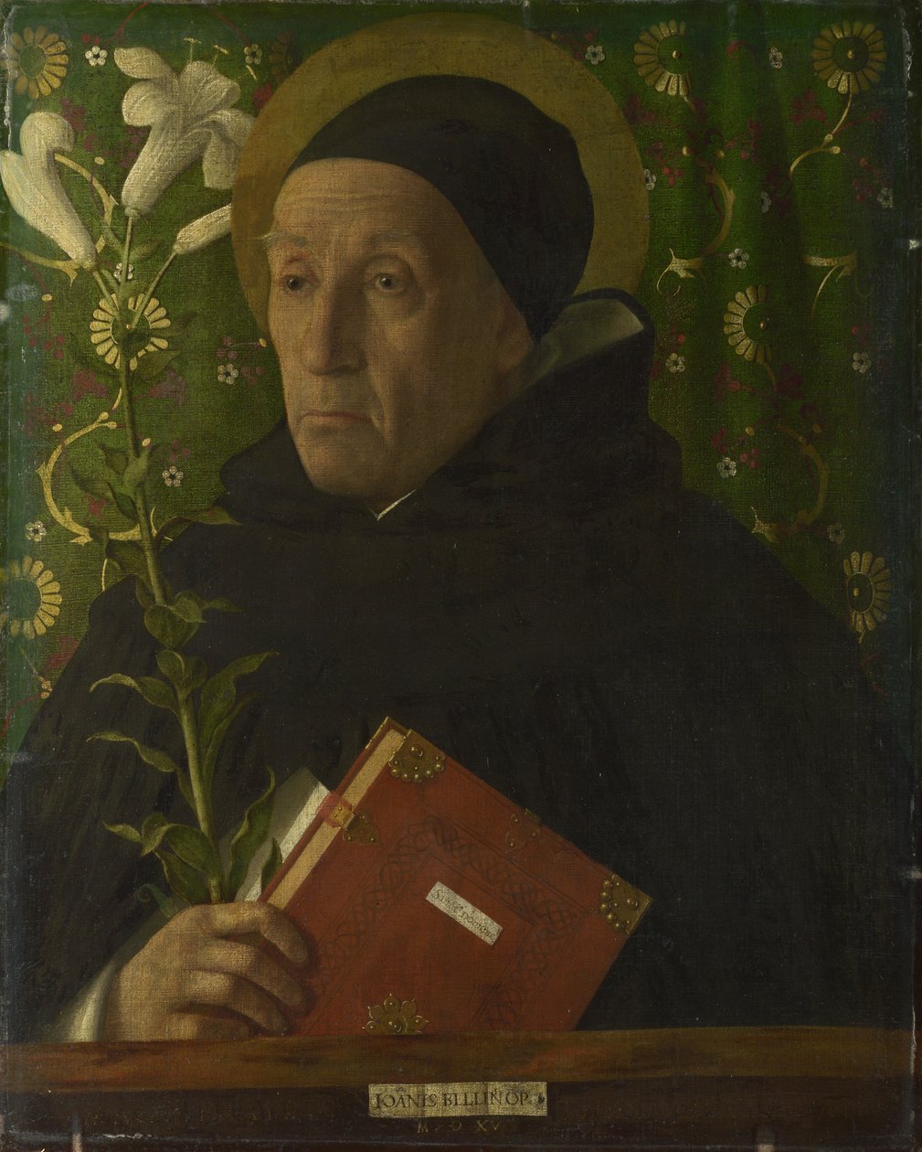 Porträtt av Fra Teodoro av Urbino som Saint Dominic, 1515 av Giovanni Bellini