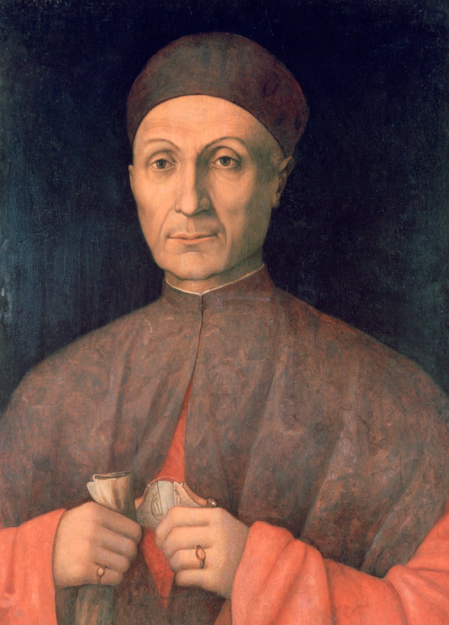 Porträtt av en lärd, c1450-1507 av Giovanni Bellini