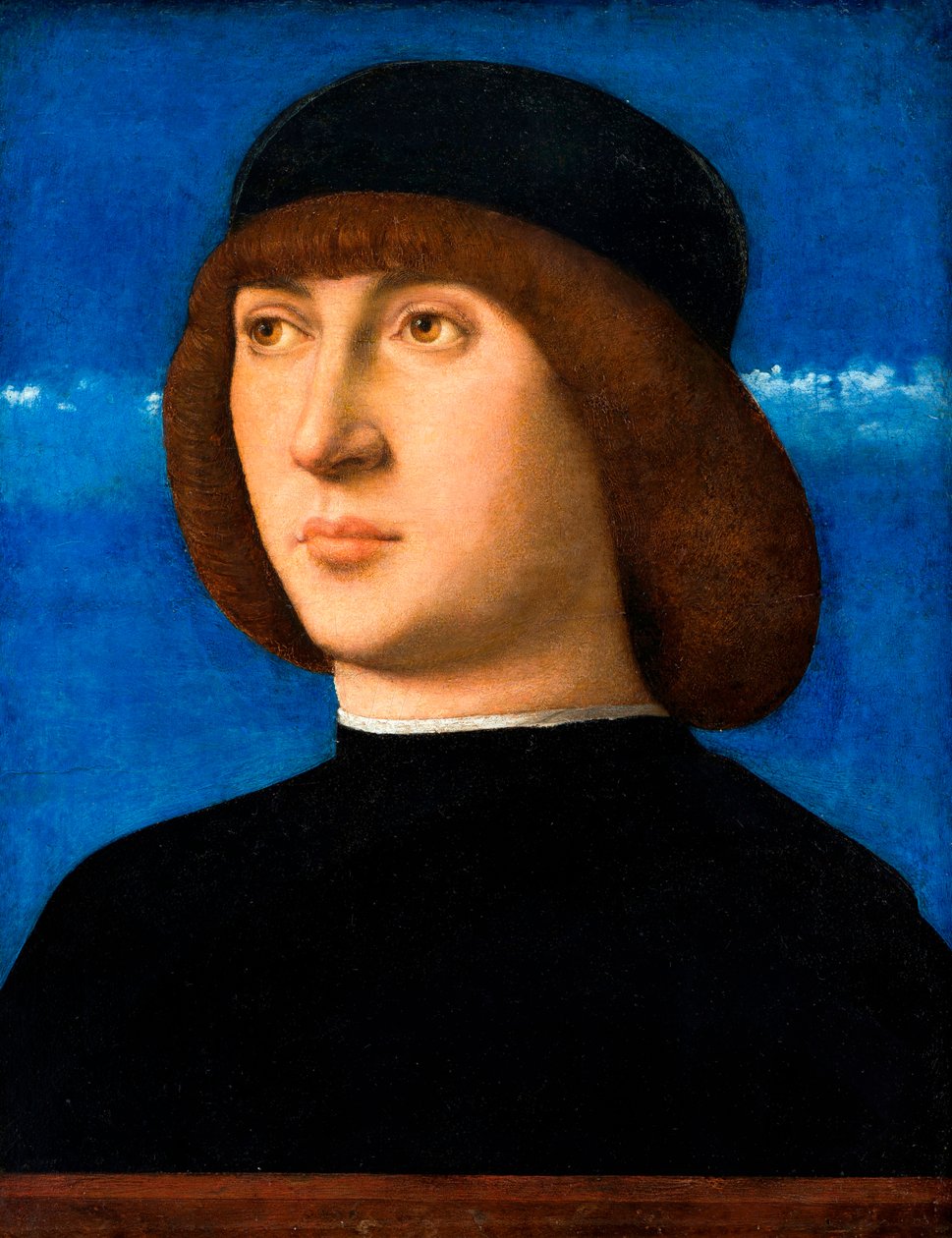 Porträtt av en ung man, ca 1490 (olja på pannå) av Giovanni Bellini