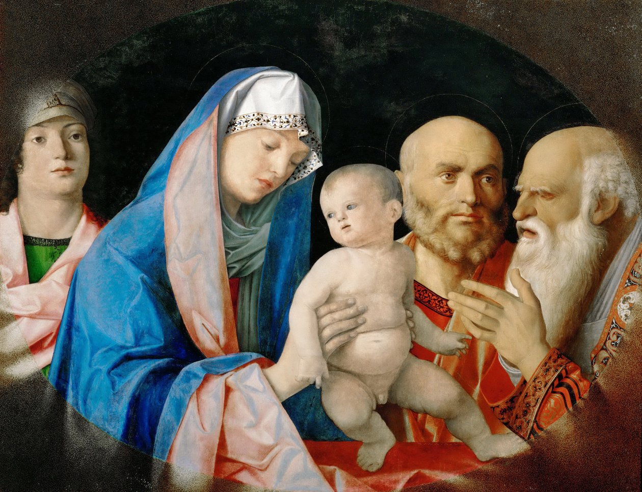 Renässansen: La presentation au temple, avec Anne la prophetess - Presentationen i templet av Bellini, Giovanni (1430-1516), ca. 1490-1499. Olja på trä, 63,5x81,5. Konsthistoriska museet, Wien av Giovanni Bellini