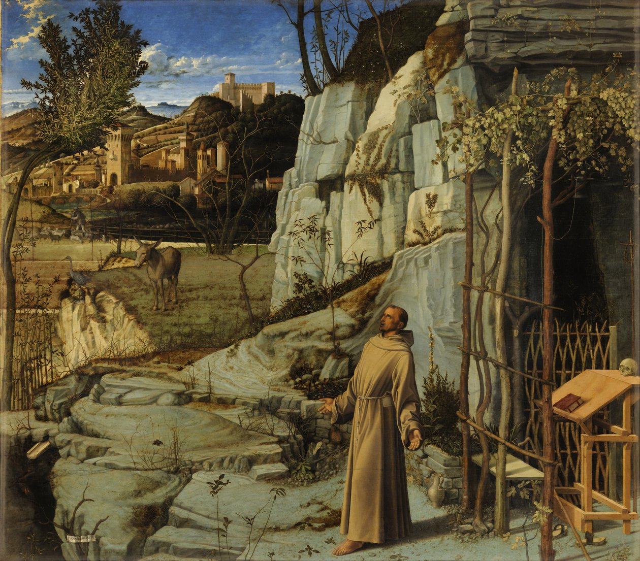 Saint Francis i öknen av Giovanni Bellini