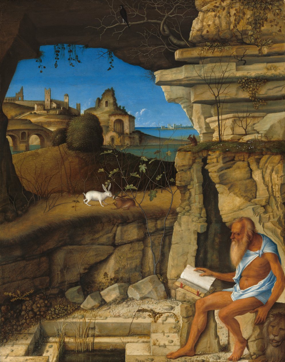 Saint Jerome Reading, 1505. av Giovanni Bellini