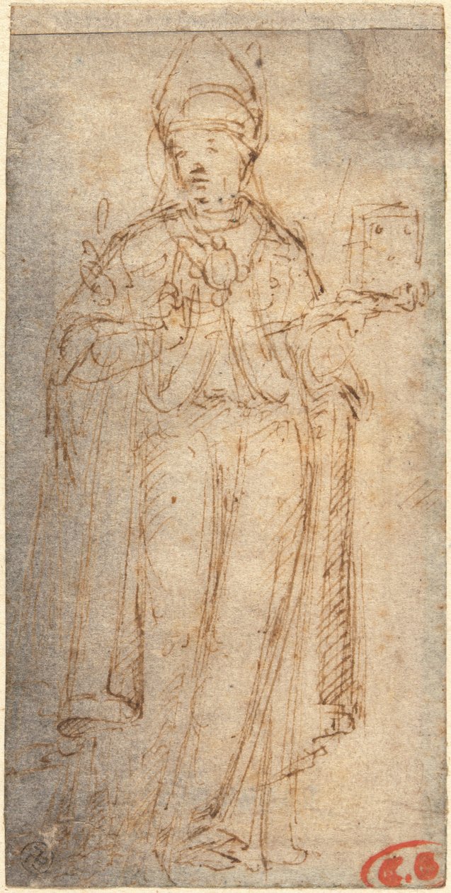 Saint Louis av Toulouse håller en bok av Giovanni Bellini