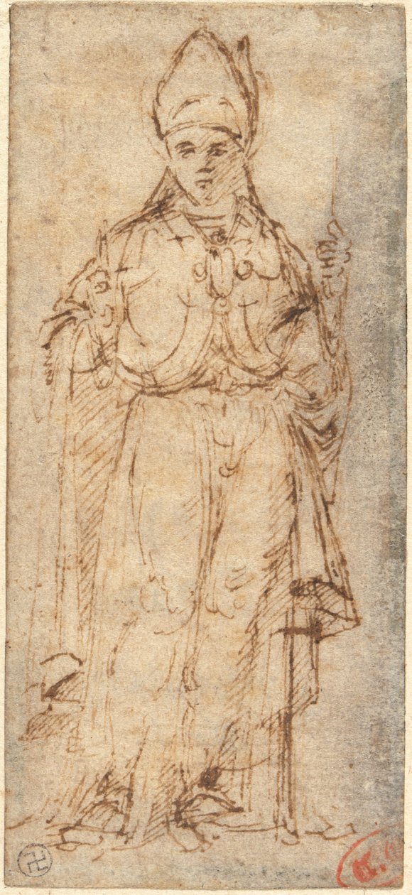 Saint Louis av Toulouse håller en stav av Giovanni Bellini