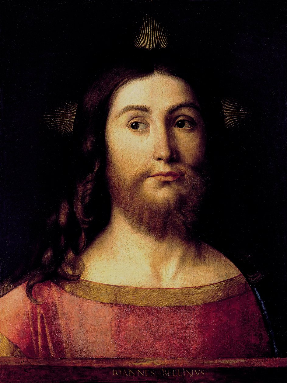 Världens räddare - Världens räddare - Bellini, Giovanni (1430-1516) - ca 1502 - Olja på trä - 44x33 - Real Academia de Bellas Artes de San Fernando, Madrid ©FineArtImages/Leemage av Giovanni Bellini