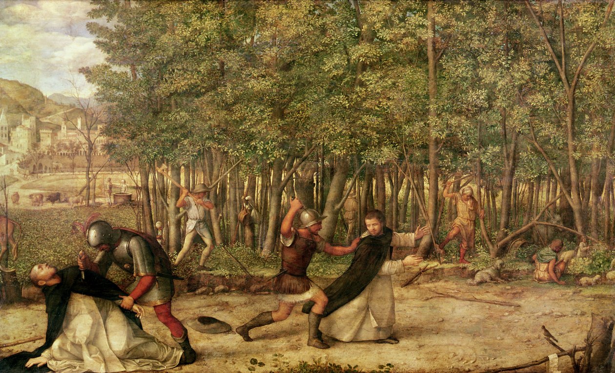 Mordet på St. Peter Martyr, 1507 (äggtempera och olja på trä) av Giovanni Bellini