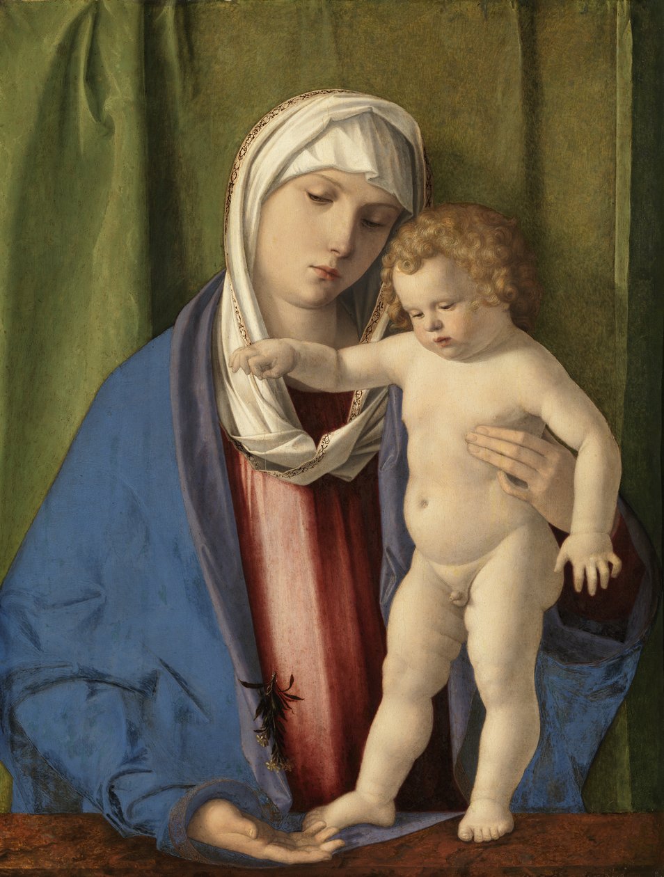 Virgin and Child, ca 1488-90 (olja på panel) av Giovanni Bellini