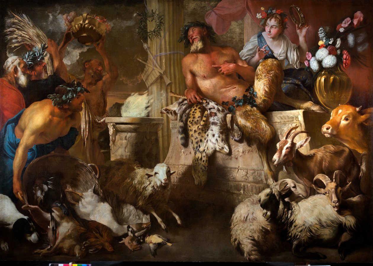Sacrifice to Pan, c.1640 (olja på duk) av Giovanni Benedetto (1609 64) Castiglione