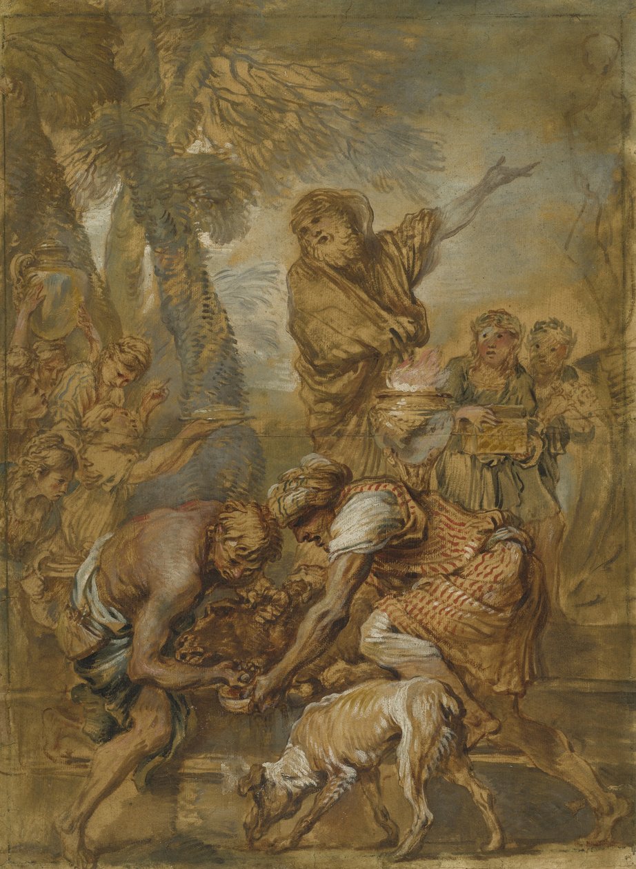 Ett hedniskt offer, ca 1645-50 av Giovanni Benedetto Castiglione