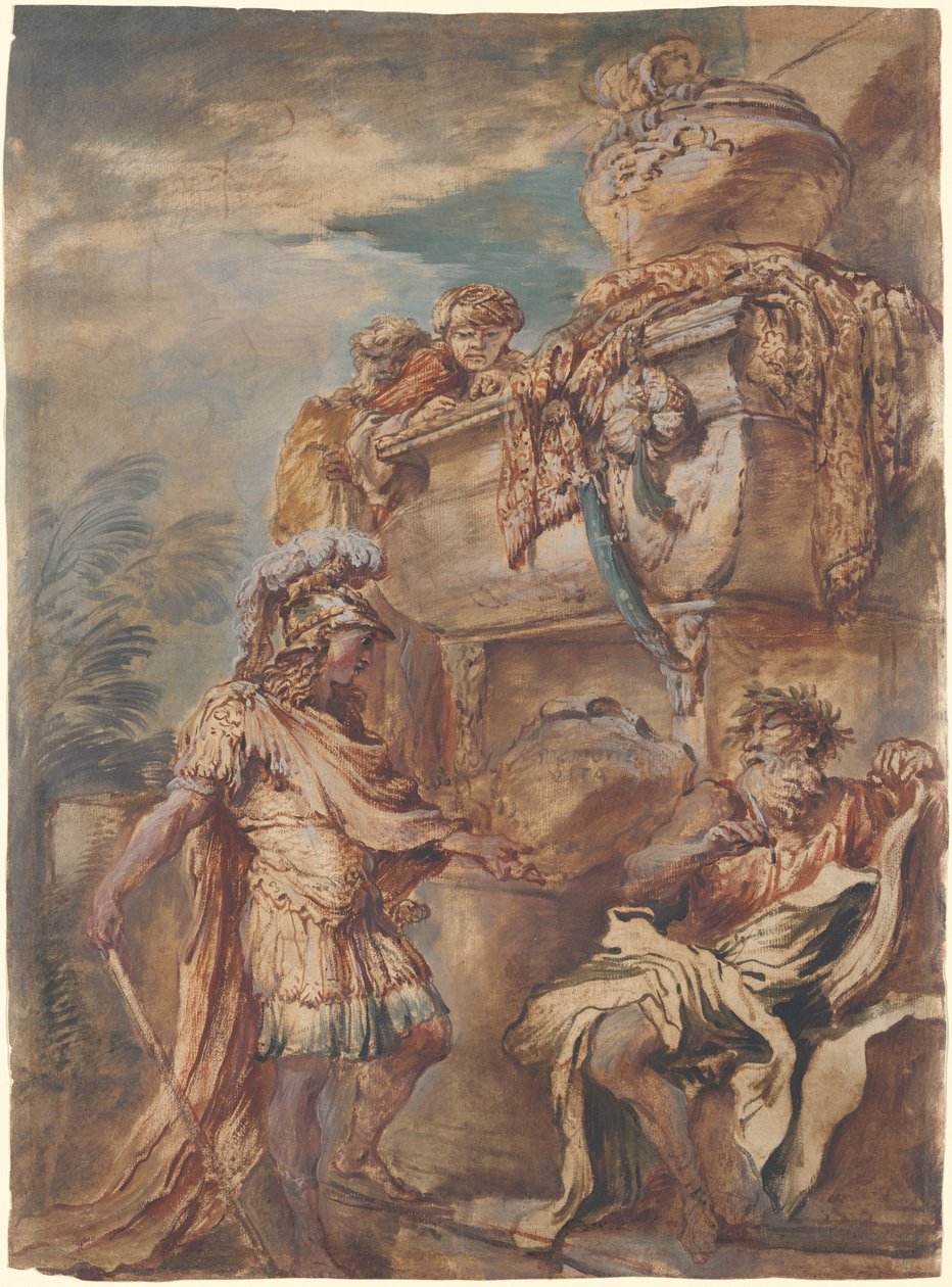 Alexander vid Cyrus grav av Giovanni Benedetto Castiglione