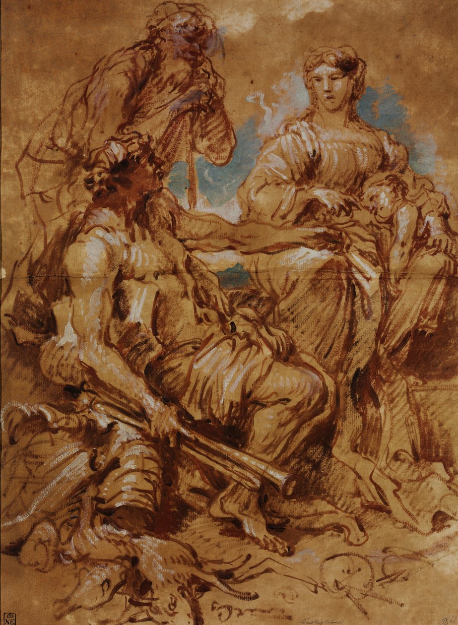 Allegori till ära för det regerande paret i Mantua av Giovanni Benedetto Castiglione