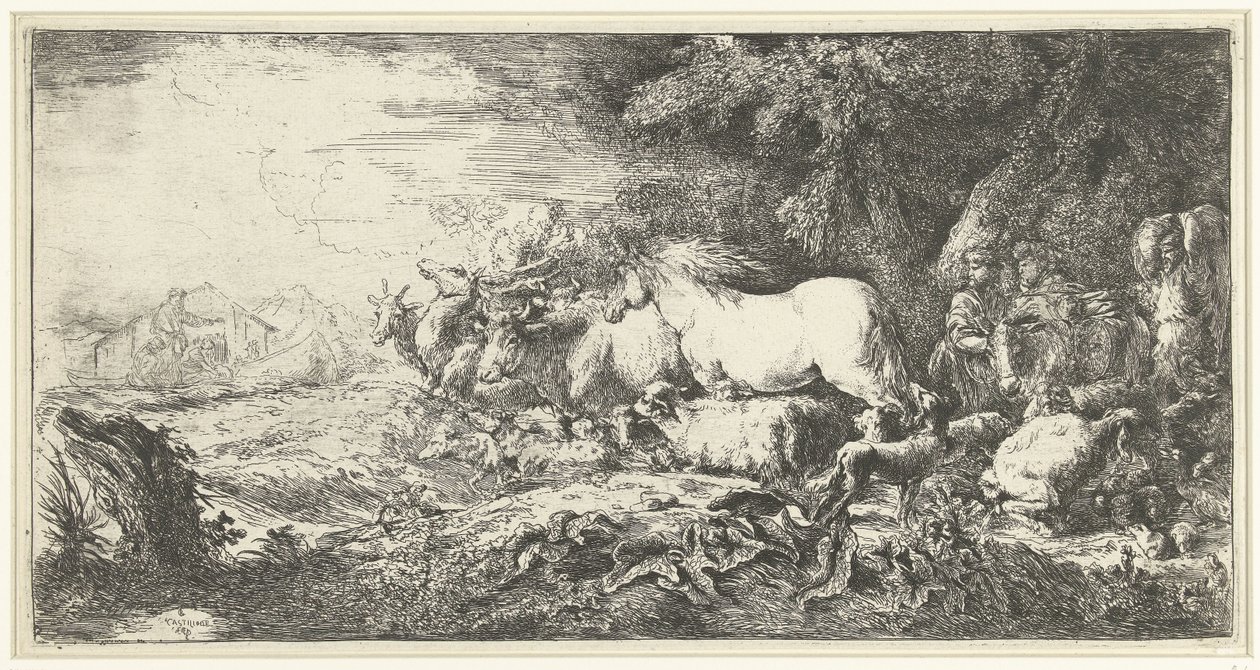 Noas ark av Giovanni Benedetto Castiglione